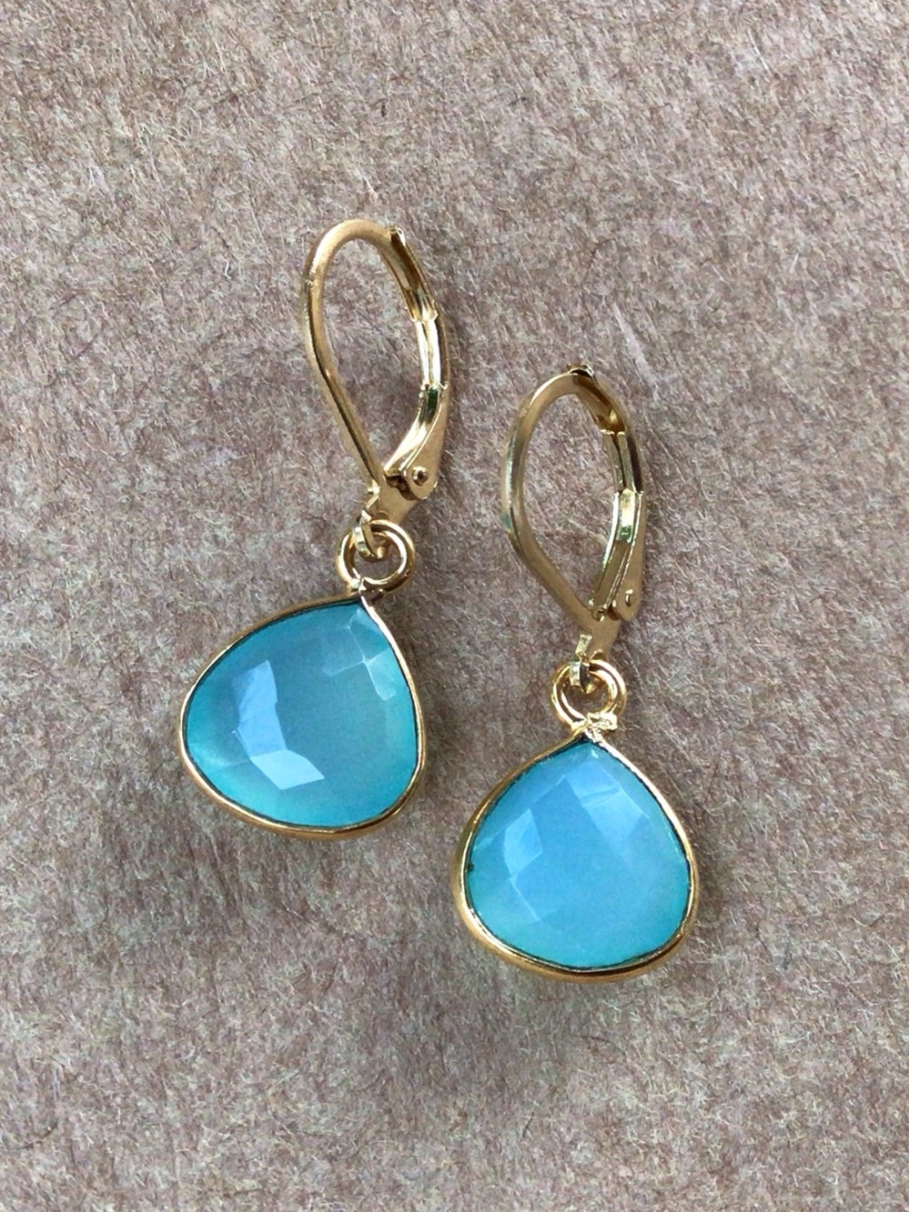 Gold Filled Chalcedony Sundance Charm Earrings - Picture 5 of 8